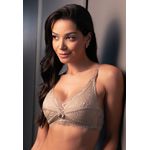 Sutiã Amamentação Frelith em Renda Delicada e Cotton - CHOCOLATE