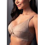 Sutiã Amamentação Frelith em Renda Delicada e Cotton - CHOCOLATE
