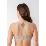 Sutiã Base Larga Franzido em Renda Frelith - CHOCOLATE