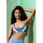 Top Fitness Frelith Athletic com faixas - AZUL PETROLEO