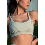 Top Fitness Liso com Recortes Trabalhado Frelith - VERDE CLARO