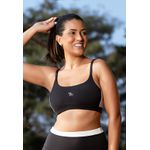 Top Fitness Frelith Faixas Laterais - PRETO
