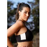 Top Fitness Frelith Faixas Laterais - PRETO