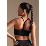 Top Fitness Frelith Fosco Brilho Viés Nadador - PRETO