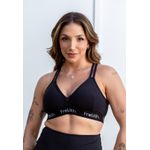 Top Fitness Decote V Elástico Frelith - PRETO