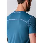 Camiseta Masculina Frelith Com Recortes - AZUL PETROLEO