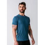 Camiseta Masculina Frelith Com Recortes - AZUL PETROLEO
