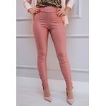 Calça Frelith Alta Zíper Slim Prada - ROSE ESCURO