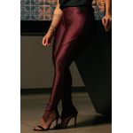 Calça Prada Frelith Zíper com Recorte e Fenda - VINHO