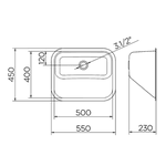 Tanque Monobloco 55x45x23 Alto Brilho 32L PCS Alto Docol