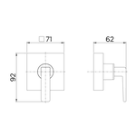Docol Acabamento Registro Base 1.1/2 -1.1/4 CR LSTILLO - CHROME HANDL