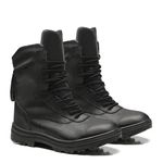 BOTA ENERGY PRETA AMARRAR COURO FLOR COURACA SOLA BORRACHA