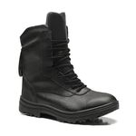 BOTA ENERGY PRETA AMARRAR COURO FLOR COURACA SOLA BORRACHA