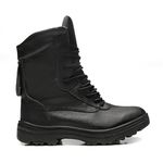 BOTA ENERGY PRETA AMARRAR COURO FLOR COURACA SOLA BORRACHA