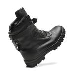 BOTA THUNDER PRETA AMARRAR COURO FLOR COURACA SOLA BORRACHA