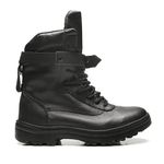 BOTA THUNDER PRETA AMARRAR COURO FLOR COURACA SOLA BORRACHA