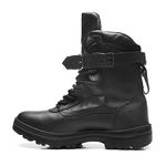 BOTA THUNDER PRETA AMARRAR COURO FLOR COURACA SOLA BORRACHA