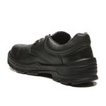 SAPATO PRETO AMARRAR COURO BICO PLASTICO PU BIDENSIDADE