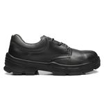 SAPATO PRETO AMARRAR COURO BICO PLASTICO PU BIDENSIDADE