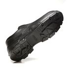 SAPATO PRETO ELASTICO COURO BICO ACO PU BIDENSIDADE