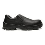 SAPATO PRETO ELASTICO COURO BICO ACO PU BIDENSIDADE