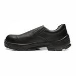 SAPATO PRETO ELASTICO COURO BICO ACO PU BIDENSIDADE