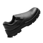 SAPATO PRETO ELASTICO COURO BICO PLASTICO PU BIDENSIDADE