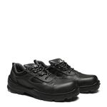 TENIS PRETO AMARRAR COURO FLOR BICO COMPOSITE PU BIDENSIDADE