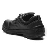TENIS PRETO AMARRAR COURO FLOR BICO COMPOSITE PU BIDENSIDADE