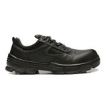TENIS PRETO AMARRAR COURO FLOR BICO COMPOSITE PU BIDENSIDADE