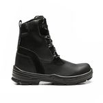 BOTA COLUMBUS PRETA AMARRAR COURO LISO BICO COMPOSITE PU BID (PRP)(B.EST)