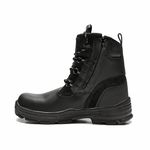 BOTA COLUMBUS PRETA AMARRAR COURO LISO BICO COMPOSITE PU BID (PRP)(B.EST)