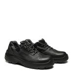 TENIS PRETO AMARRAR COURO FLOR BICO ACO PU BIDENSIDADE