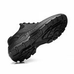 TENIS PRETO AMARRAR COURO FLOR BICO ACO PU BIDENSIDADE
