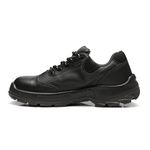 TENIS PRETO AMARRAR COURO FLOR BICO ACO PU BIDENSIDADE