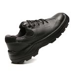 TENIS PRETO AMARRAR COURO FLOR BICO PLASTICO PU BIDENSIDADE