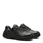 TENIS PRETO AMARRAR COURO FLOR BICO PLASTICO PU BIDENSIDADE