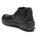 BOTINA PRETA ELASTICO COURO FLOR BICO COMPOSITE PU BIDENSIDADE (PRP)