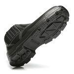 BOTINA PRETA ELASTICO COURO FLOR BICO COMPOSITE PU BIDENSIDADE (PRP)