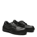 SAPATO PRETO AMARRAR COURO FLOR BICO COMPOSITE PU BIDENSIDADE (PRP)