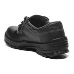 SAPATO PRETO AMARRAR COURO FLOR BICO COMPOSITE PU BIDENSIDADE