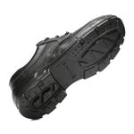 SAPATO PRETO AMARRAR COURO FLOR BICO COMPOSITE PU BIDENSIDADE