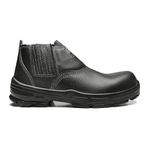 BOTINA PRETA ELASTICO COURO BICO COMPOSITE PU BIDENSIDADE (PRP)