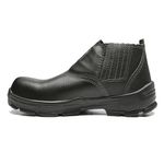 BOTINA PRETA ELASTICO COURO BICO COMPOSITE PU BIDENSIDADE (PRP)