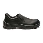 SAPATO PRETO ELASTICO COURO BICO COMPOSITE PU BIDENSIDADE