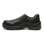 SAPATO PRETO ELASTICO COURO BICO COMPOSITE PU BIDENSIDADE