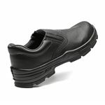 SAPATO PRETO ELASTICO COURO BICO COMPOSITE PU BIDENSIDADE