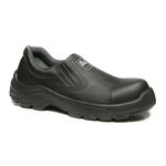 SAPATO PRETO ELASTICO MICROFIBRA BICO COMPOSITE PU BIDENSIDADE