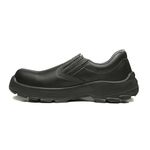 SAPATO PRETO ELASTICO MICROFIBRA BICO COMPOSITE PU BIDENSIDADE