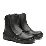 BOTA THOR PRETA AMARRAR COURO LISO BICO COMPOSITE PU BIDENSIDADE (PRP)(B.EST)